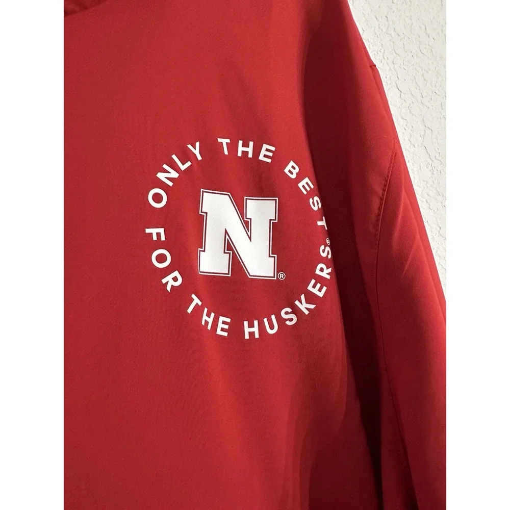 Adidas Nebraska Huskers AEROREADY Players Sideline half-zip jacket XL